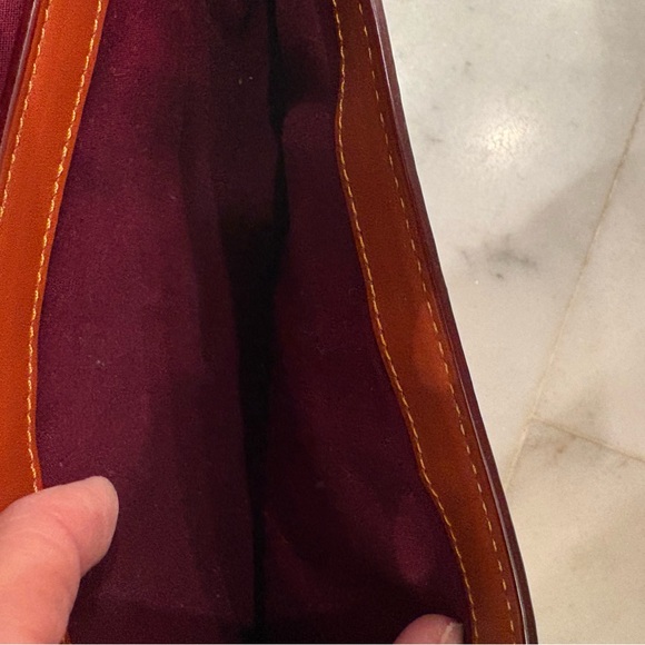 Coach Brown Leather & Signature Canvas Crossbody Bag - Picture 6 of 8